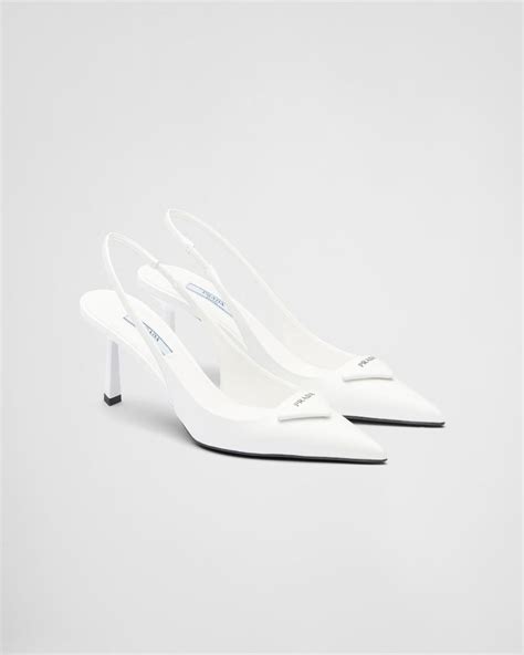 prada black slingbacks|Prada slingback heels white.